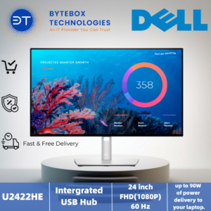Dell U2422HE Pivotable UltraSharp FHD Monitor (23.8" IPS Anti-Glare /1920 x 1080 at 60 Hz/ HDMI/ 3Yrs ProSupport Warranty)【Bytebox】