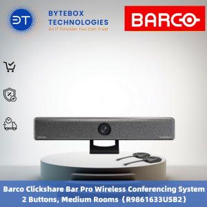 Barco Clickshare Bar Pro Wireless Conferencing System, 2 Buttons, Medium Rooms（R9861633USB2）【Bytebox】