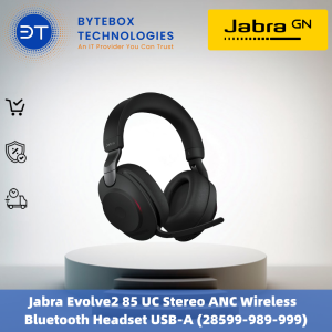 Jabra Evolve2 85 UC Stereo ANC Wireless Bluetooth Headset USB-A (28599-989-999)【Bytebox】