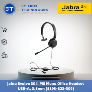 Jabra Evolve 30 II MS Mono Office Headset USB-A, 3.5mm (5393-823-309)【Bytebox】