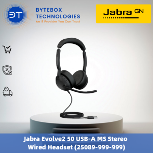 Jabra Evolve2 50 USB-A MS Stereo Wired Headset (25089-999-999)【Bytebox】