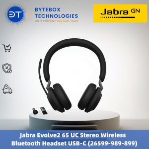 Jabra Evolve2 65 UC Stereo Wireless Bluetooth Headset USB-C (26599-989-899)【Bytebox】