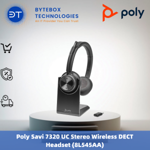 Poly Savi 7320 UC Stereo Wireless DECT Headset (8L545AA)【Bytebox】