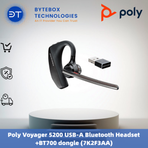 Poly Voyager 5200 USB-A Bluetooth Headset +BT700 dongle (7K2F3AA)【Bytebox】